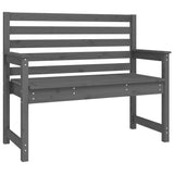 4 Piece Garden Dining Set Grey Solid Wood Pine