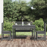 4 Piece Garden Dining Set Grey Solid Wood Pine