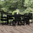 7 Piece Garden Dining Set Grey Solid Wood Pine