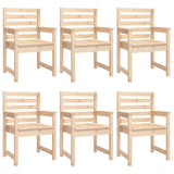 7 Piece Garden Dining Set Solid Wood Pine
