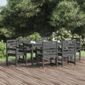 7 Piece Garden Dining Set Solid Wood Pine