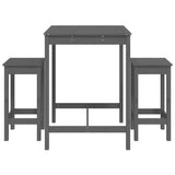 3 Piece Garden Bar Set Solid Wood Pine