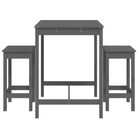 3 Piece Garden Bar Set Solid Wood Pine
