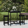 3 Piece Garden Bar Set Solid Wood Pine