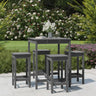 5 Piece Garden Bar Set Solid Wood Pine