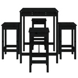 5 Piece Garden Bar Set Solid Wood Pine