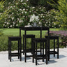 5 Piece Garden Bar Set Solid Wood Pine