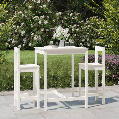 3 Piece Garden Bar Set Solid Wood Pine