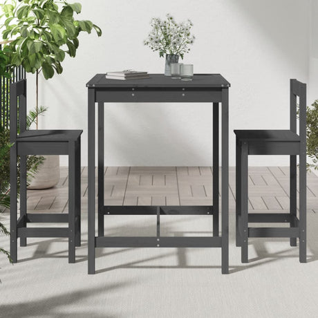 3 Piece Garden Bar Set Solid Wood Pine