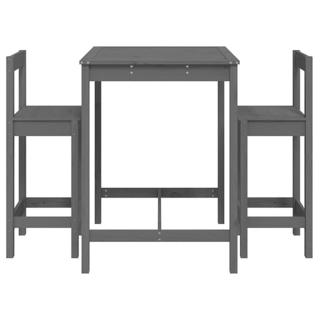 3 Piece Garden Bar Set Solid Wood Pine