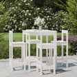 5 Piece Garden Bar Set Solid Wood Pine