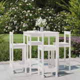 5 Piece Garden Bar Set Solid Wood Pine