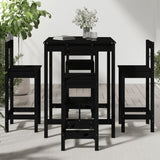 5 Piece Garden Bar Set Solid Wood Pine