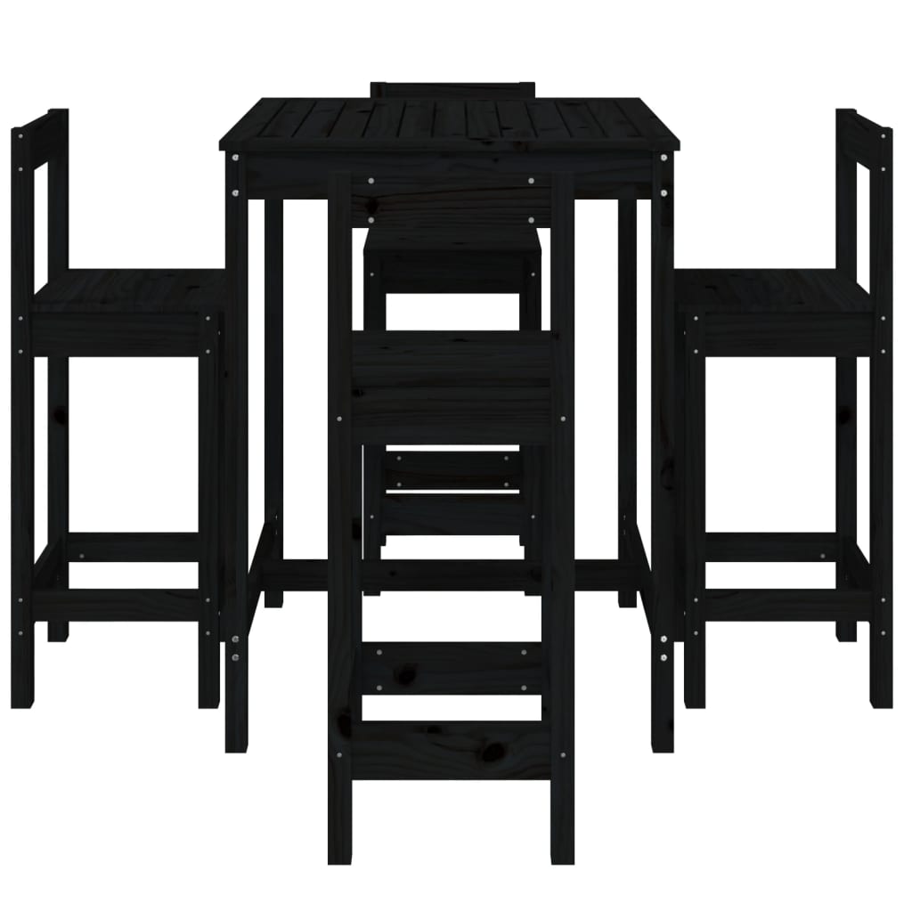 5 Piece Garden Bar Set Solid Wood Pine