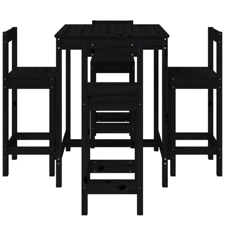 5 Piece Garden Bar Set Solid Wood Pine