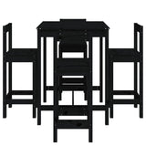 5 Piece Garden Bar Set Solid Wood Pine