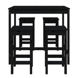 5 Piece Garden Bar Set Solid Wood Pine