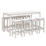 9 Piece Garden Bar Set Solid Wood Pine
