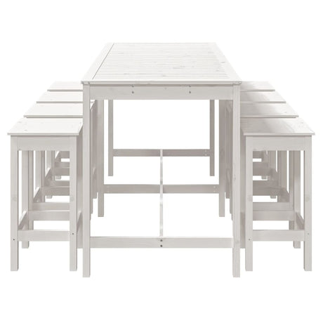 9 Piece Garden Bar Set Solid Wood Pine