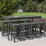 9 Piece Garden Bar Set Solid Wood Pine