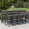 9 Piece Garden Bar Set Solid Wood Pine