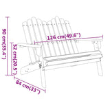 Adirondack Garden Bench 126 Cm Solid Wood Acacia
