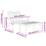 2 Piece Adirondack Garden Lounge Set Solid Wood Acacia