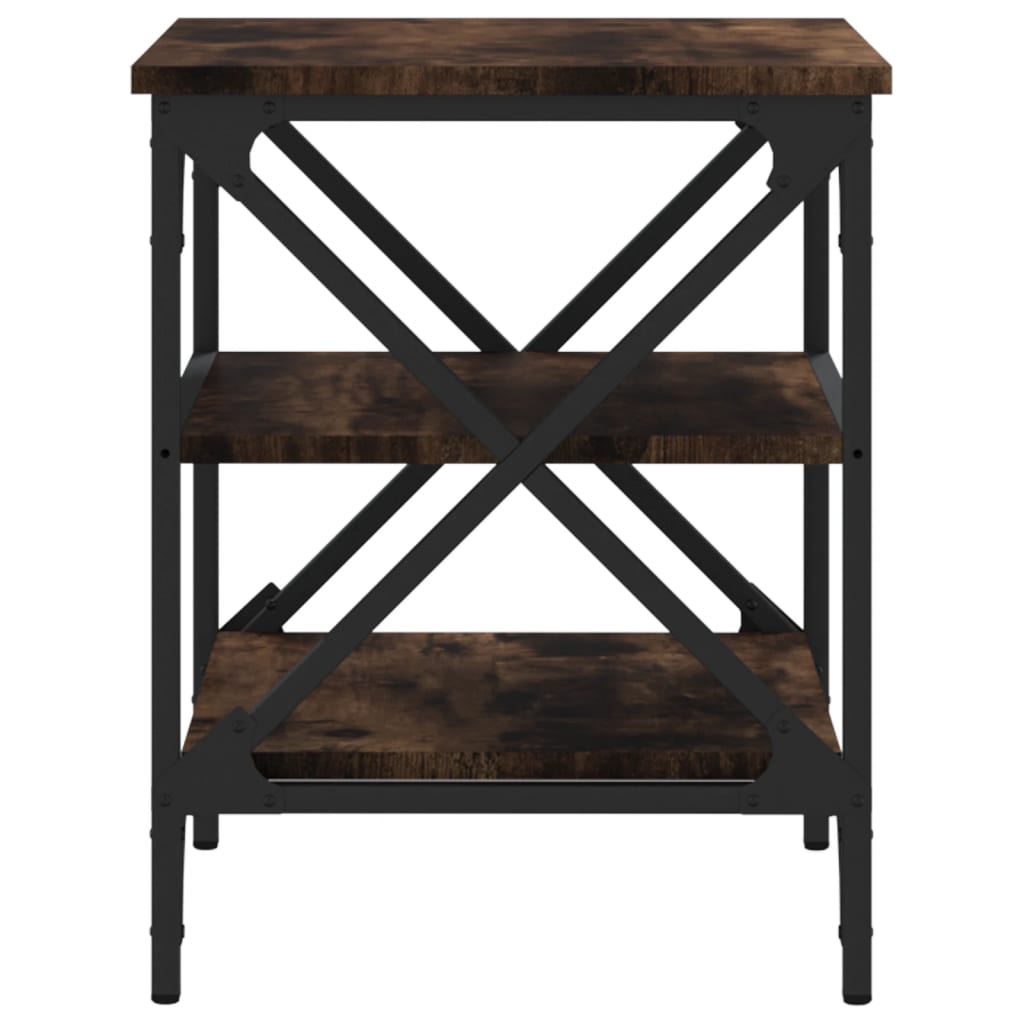 Side Table Smoked Oak 40x42x50 cm Engineered Wood