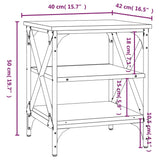 Side Tables 2 pcs Grey Sonoma 40x42x50 cm Engineered Wood