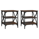 Side Tables 2 pcs Brown Oak 40x42x50 cm Engineered Wood