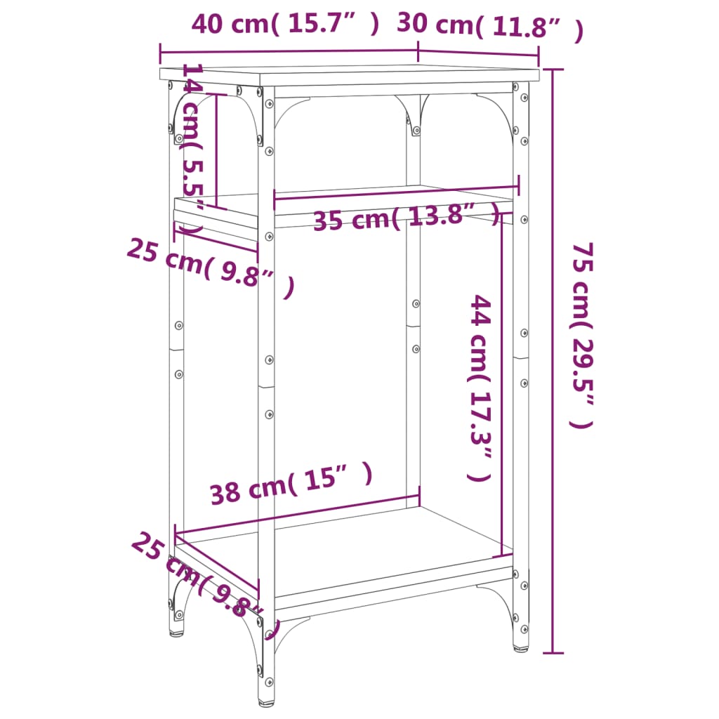 Side Table Engineered Wood