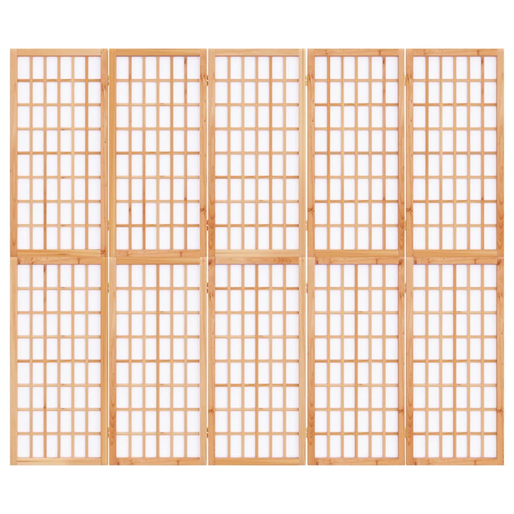 Folding 5-Panel Room Divider Japanese Style