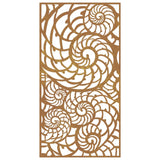 Garden Wall Decoration 105X55 Cm Corten Steel Shell Design