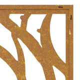 Garden Wall Decoration 105X55 Cm Corten Steel Shell Design