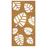 Garden Wall Decoration 105X55 Cm Corten Steel Leaf Design