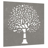 Garden Wall Decoration 55X55 Cm Corten Steel Tree Design