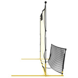 Football Rebounder Net Black And Yellow 183X85X120 Cm Polyester