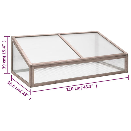 Greenhouse 110X58.5X39 Cm Fir Wood