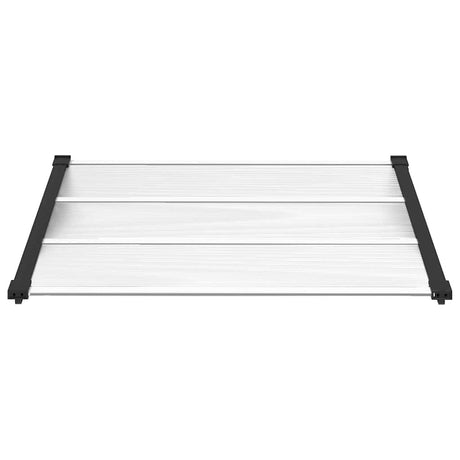 Door Canopy Black And Transparent Polycarbonate