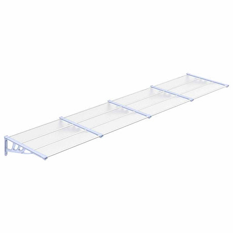 Door Canopy Grey And Transparent Polycarbonate