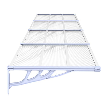 Door Canopy Grey And Transparent Polycarbonate