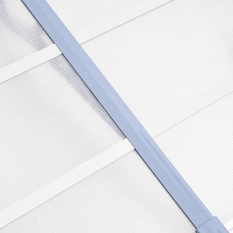 Door Canopy Grey And Transparent Polycarbonate