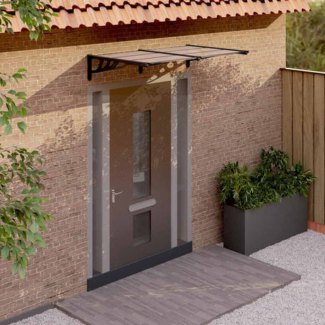 Door Canopy Black Polycarbonate
