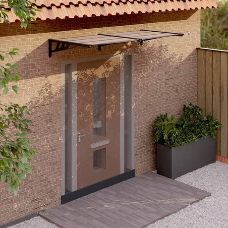 Door Canopy Black Polycarbonate