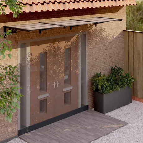Door Canopy Black Polycarbonate