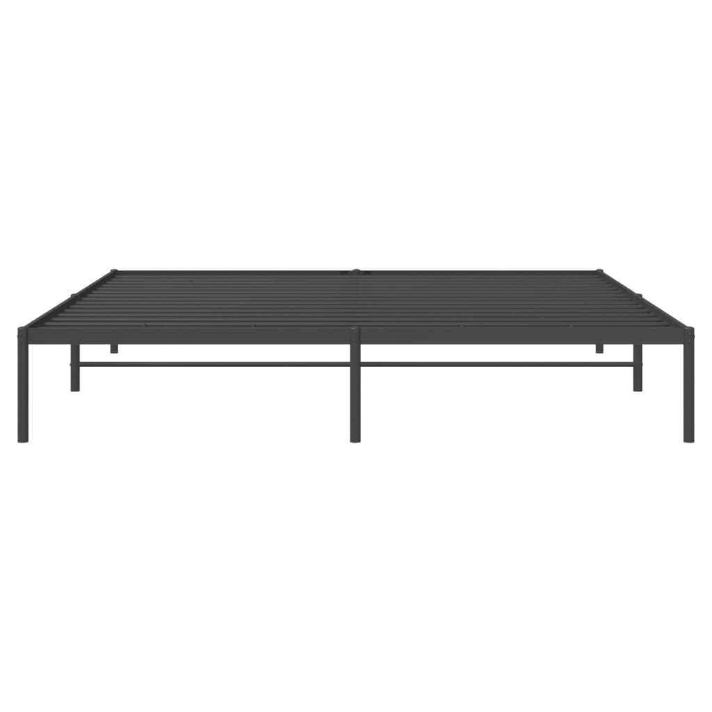 Metal Bed Frame without Mattress Black 193x203cm