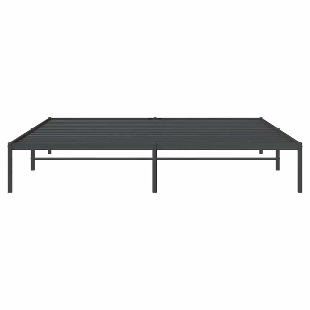Metal Bed Frame without Mattress Black 193x203cm