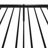 Metal Bed Frame without Mattress with Footboard Black 90x190cm