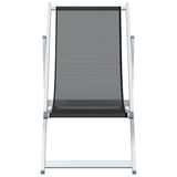 Folding Beach Chairs 2 Pcs Aluminium And Textilene