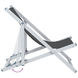 Folding Beach Chairs 2 Pcs Aluminium And Textilene